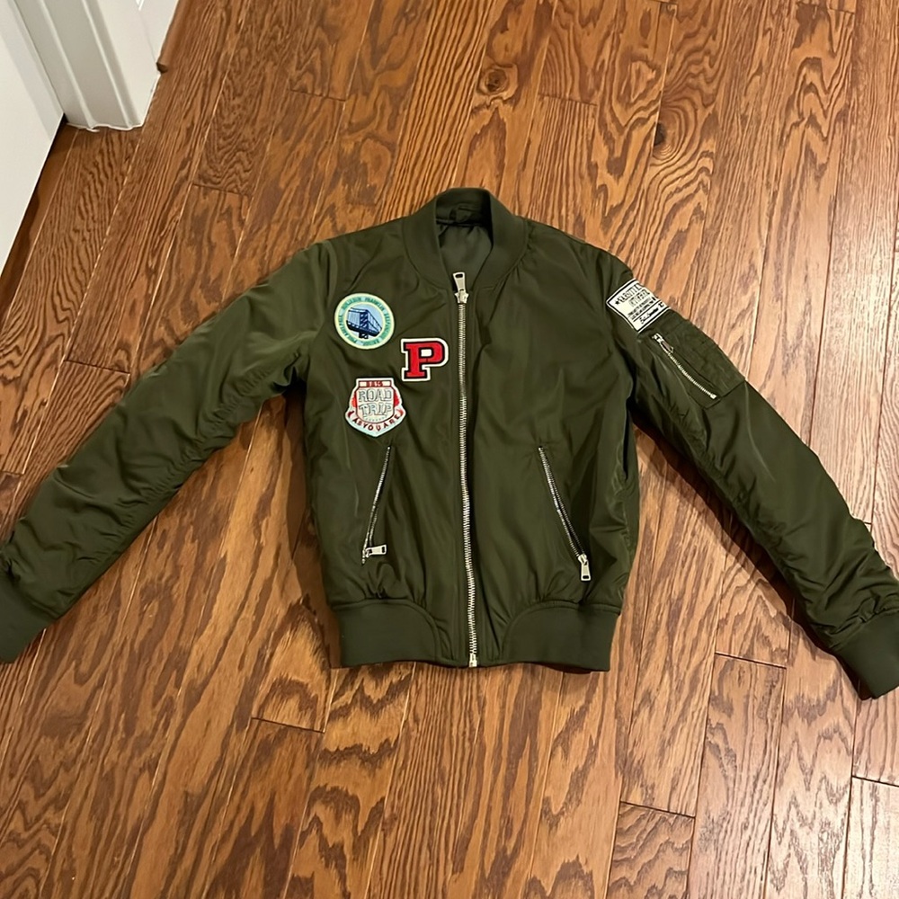 Top Shop bomber jacket with patches